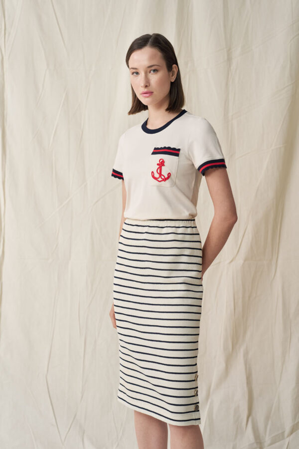 Μπλούζα με κέντημα anchor