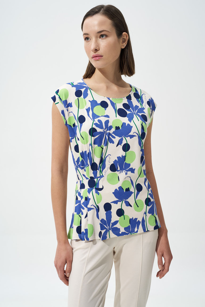 Τοπ floral με πλαϊνες πιέτες (1)