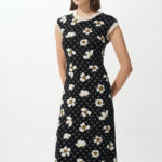 Φόρεμα daisy monogram με lurex rib (3)