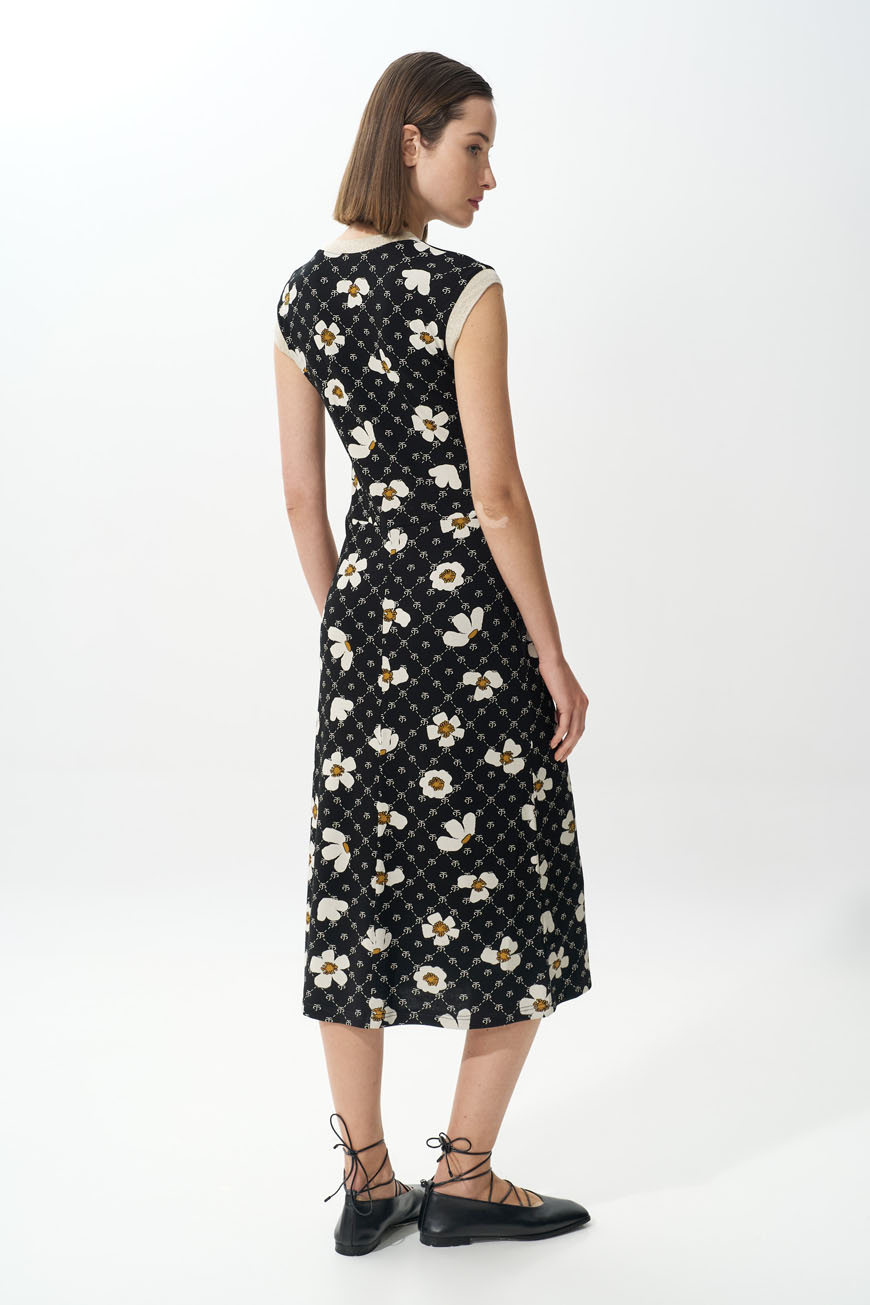 Φόρεμα daisy monogram με lurex rib (5)