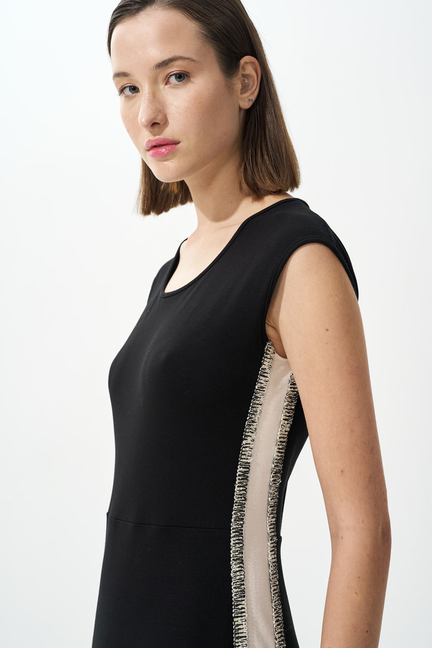 Φόρεμα με αντιθέσεις στο πλάι (3)