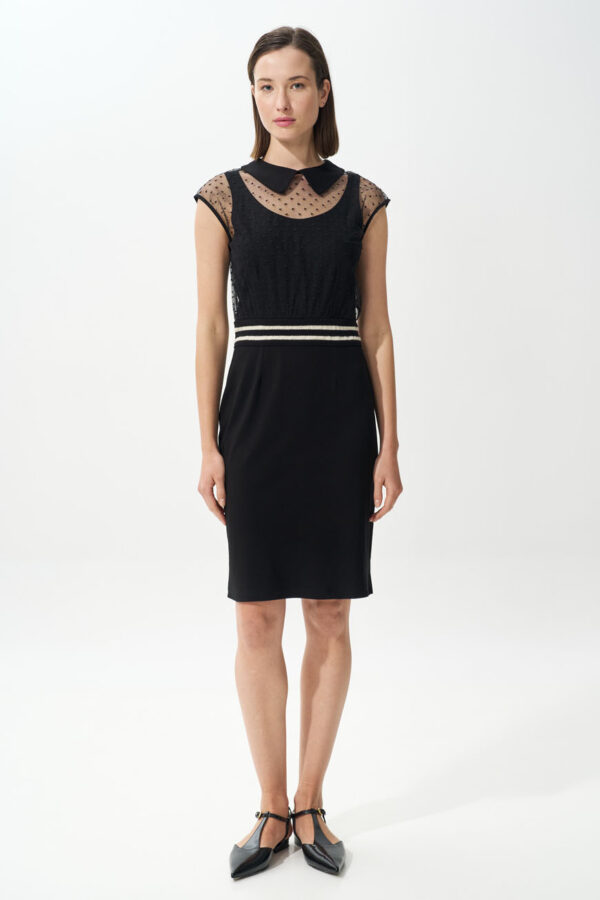 Φόρεμα σε συνδυασμό με κεντημένο τούλι