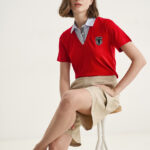 12537 Μπλουζοπουκάμισο με striped γιακά (1)