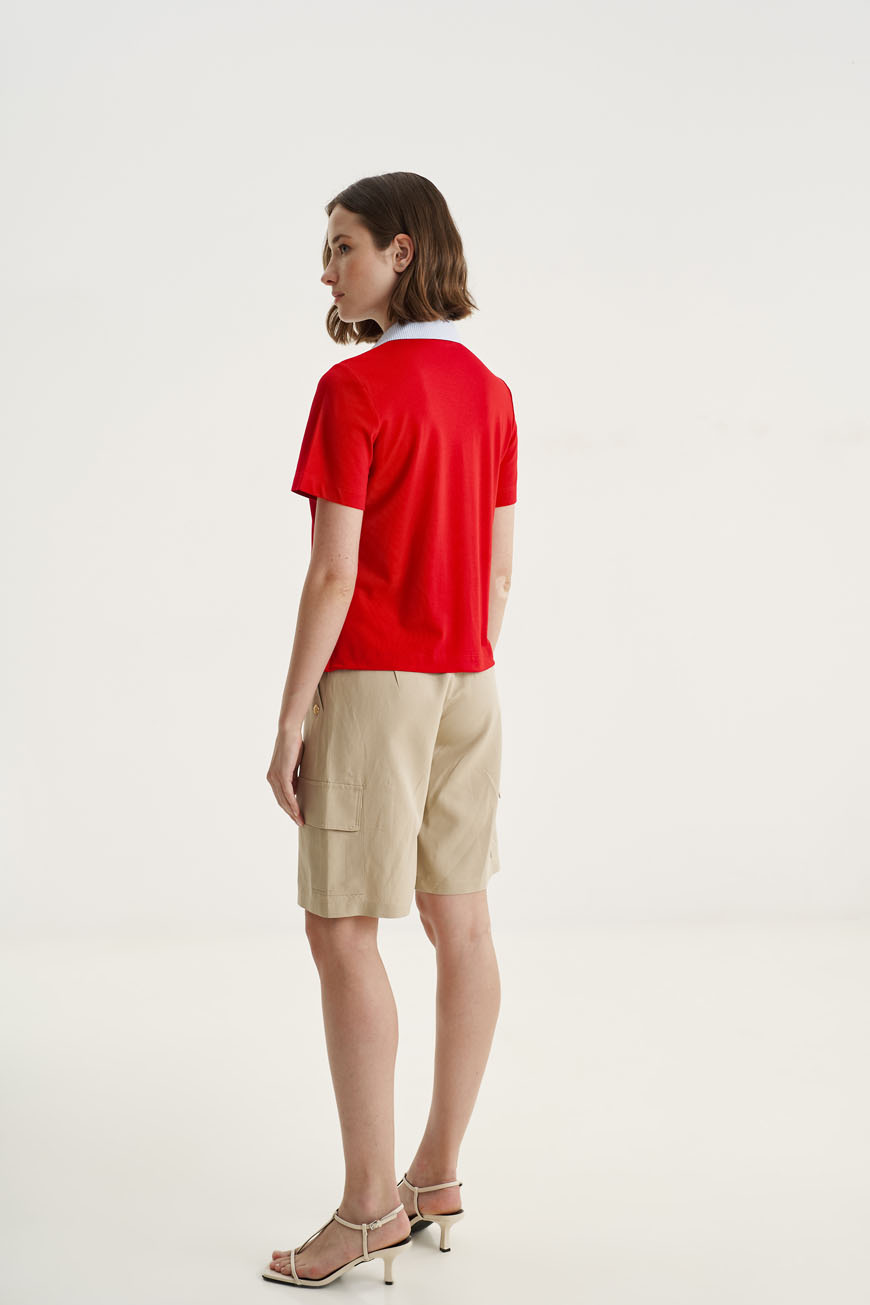 12537 Μπλουζοπουκάμισο με striped γιακά (4)