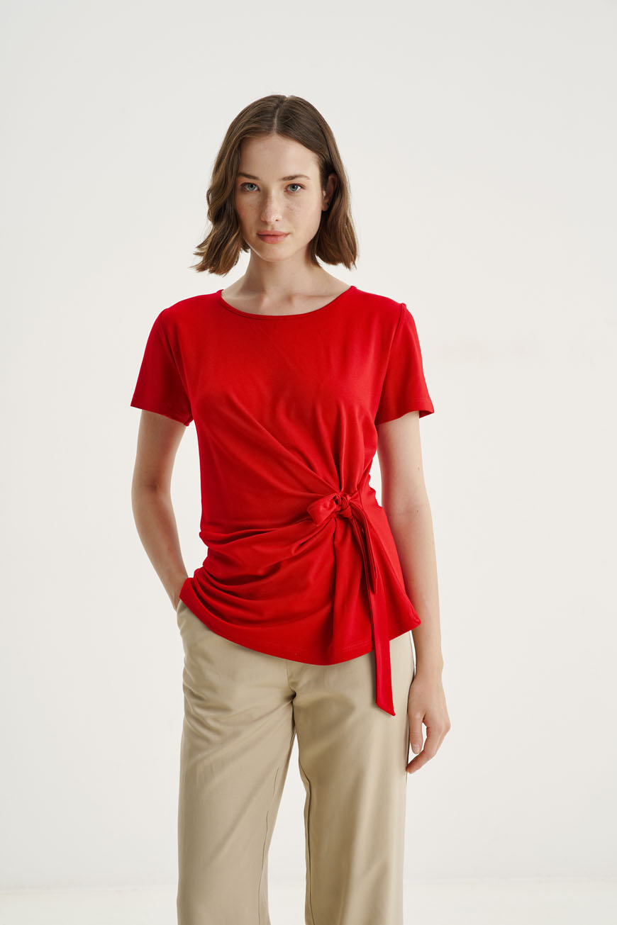 12538 Μπλούζα με δέσιμο στο πλάι (3)