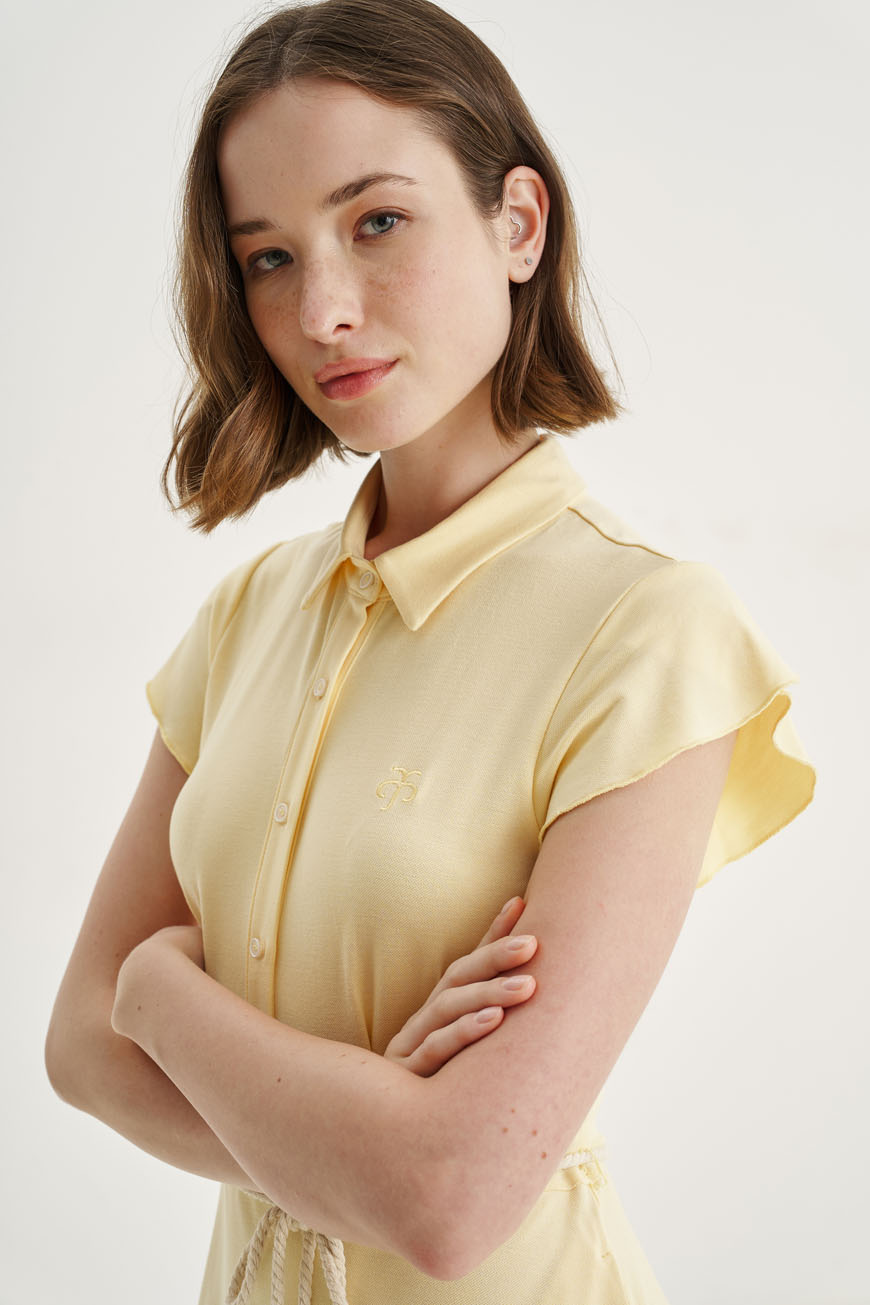 12565 Φόρεμα flared με ζώνη (2)