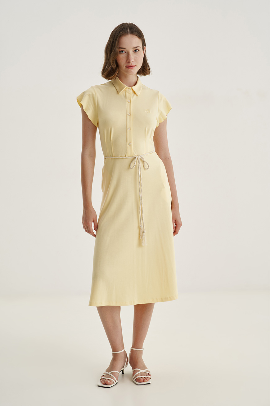 12565 Φόρεμα flared με ζώνη (3)