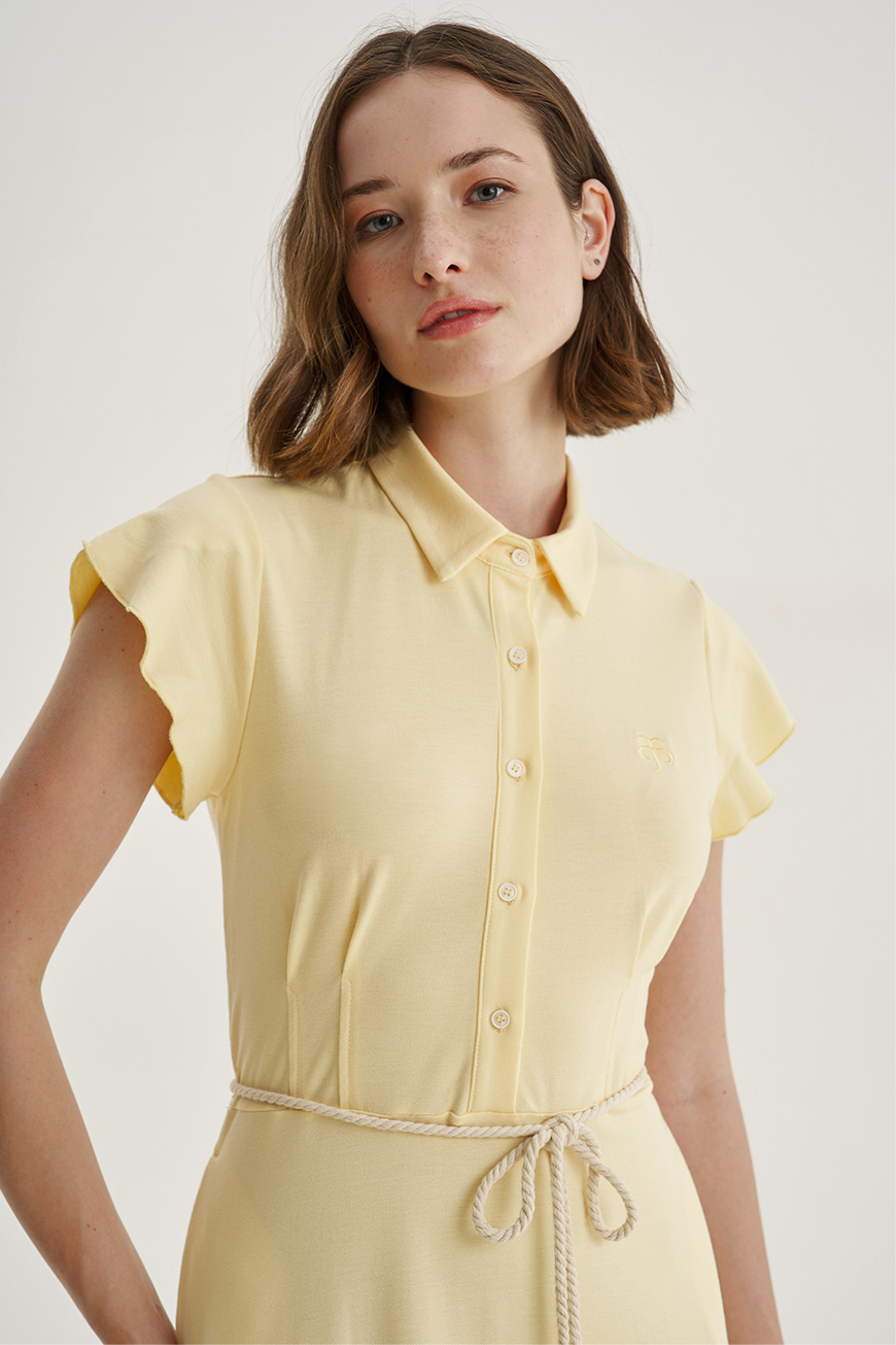 12565 Φόρεμα flared με ζώνη (4)