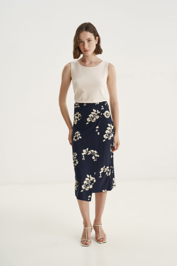 Φούστα wrap flower print