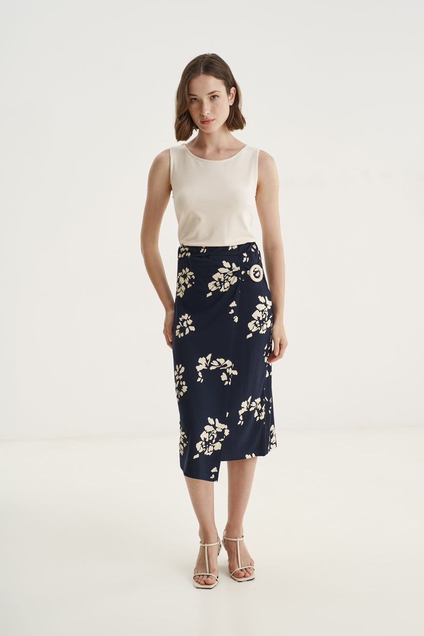 12578 Φούστα wrap flower print (1)
