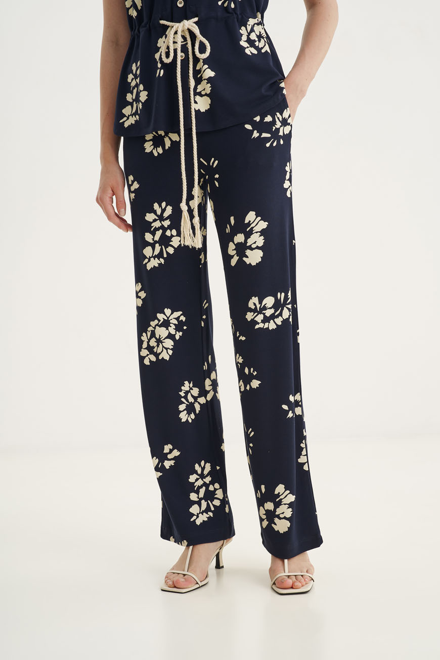 12581 Παντελόνι flower print (2)