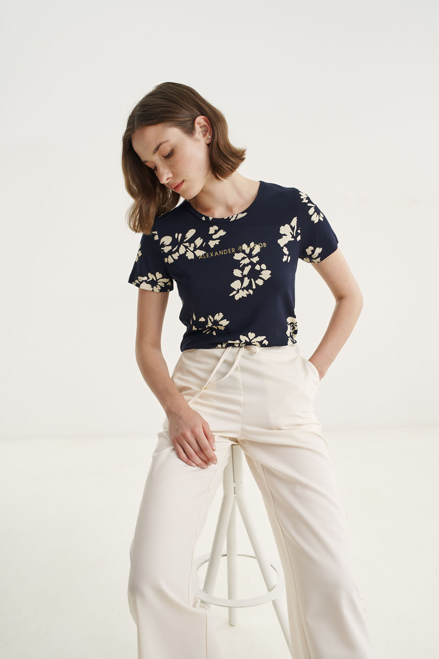 12583 Μπλούζα με logo flower print (3)