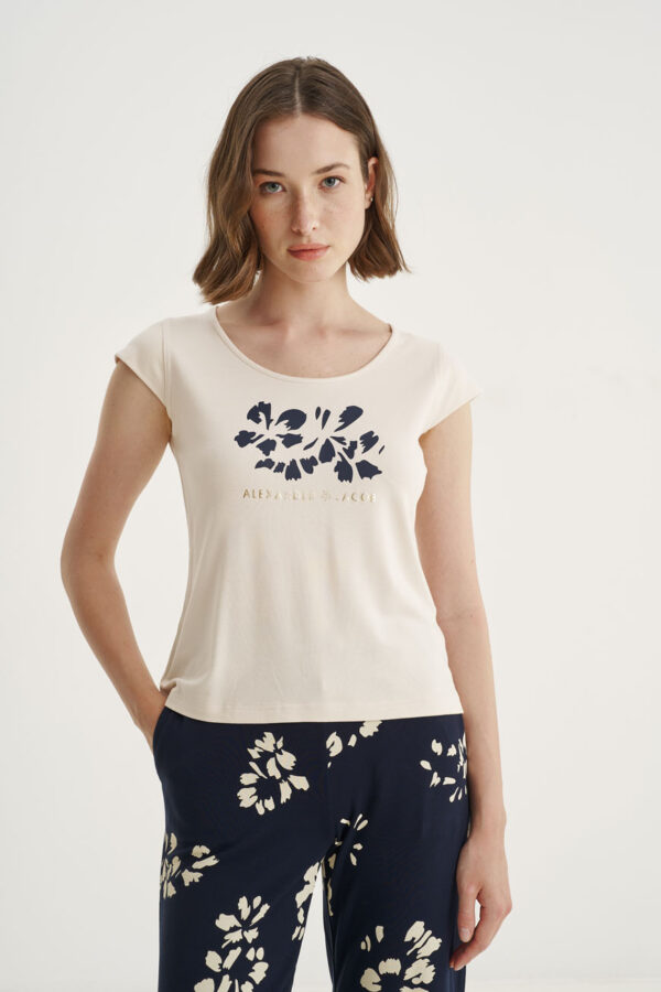 Τοπ με foil flower print