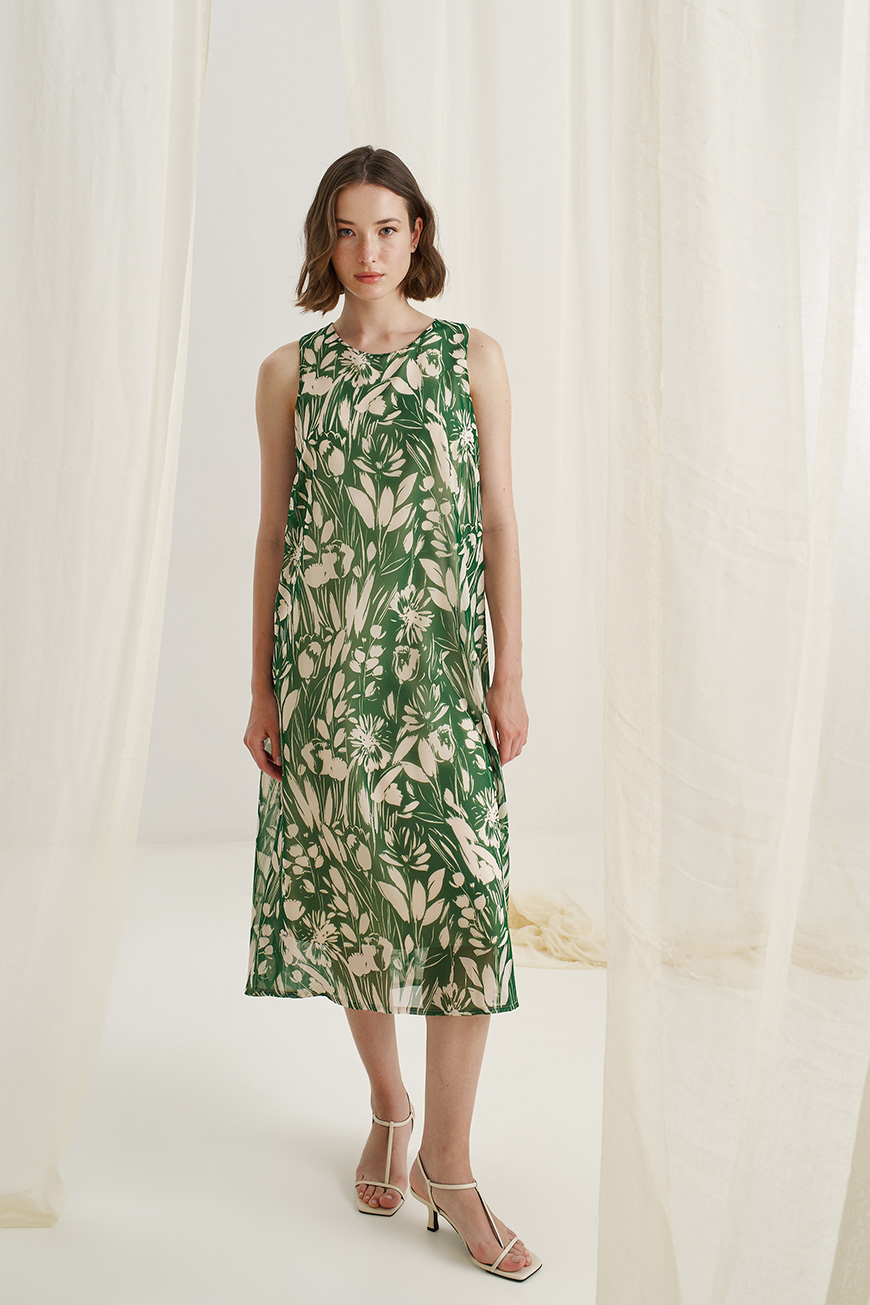 12596 Φόρεμα άνετο σε μουσελίνα tulips (1)