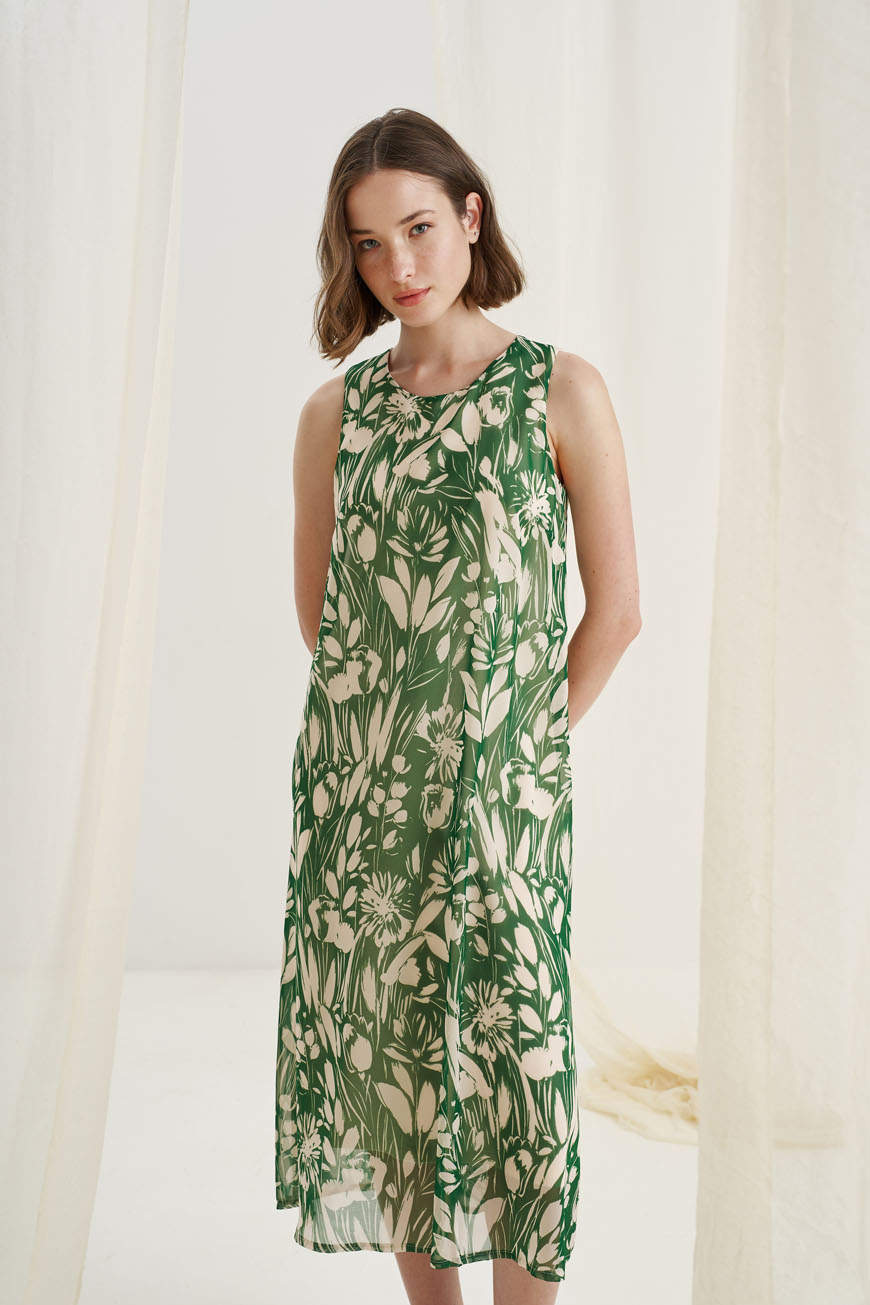 12596 Φόρεμα άνετο σε μουσελίνα tulips (3)