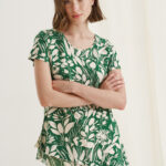 12600 Μπλούζα άνετη με συνδυασμό μουσελίνα tulips (2)