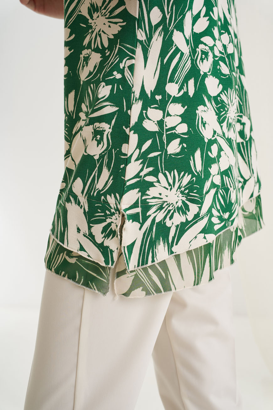 12600 Μπλούζα άνετη με συνδυασμό μουσελίνα tulips (3)