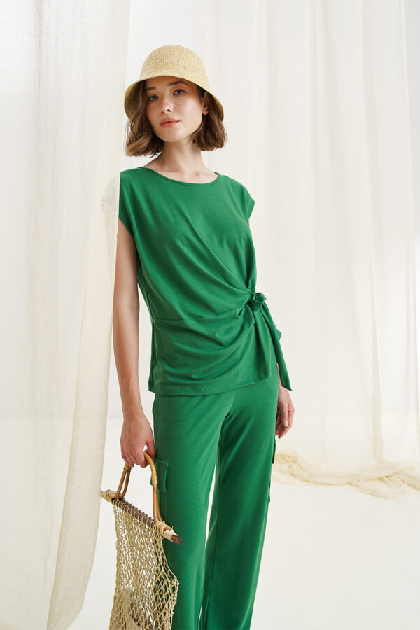 Μπλούζα ζαπονέ με δέσιμο στο πλάι