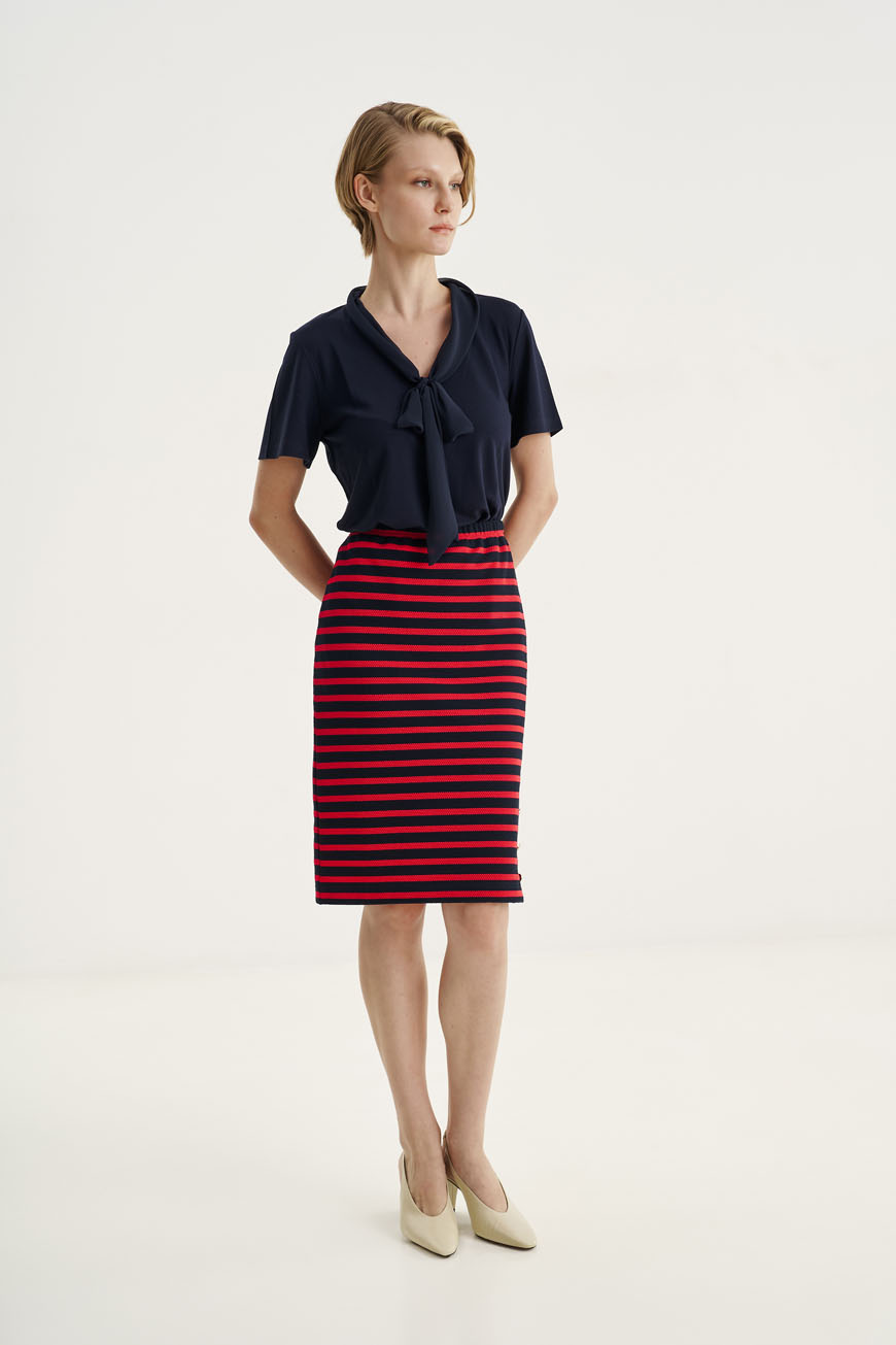 12603 Μπλούζα με δέσιμο μουσελίνα (2)