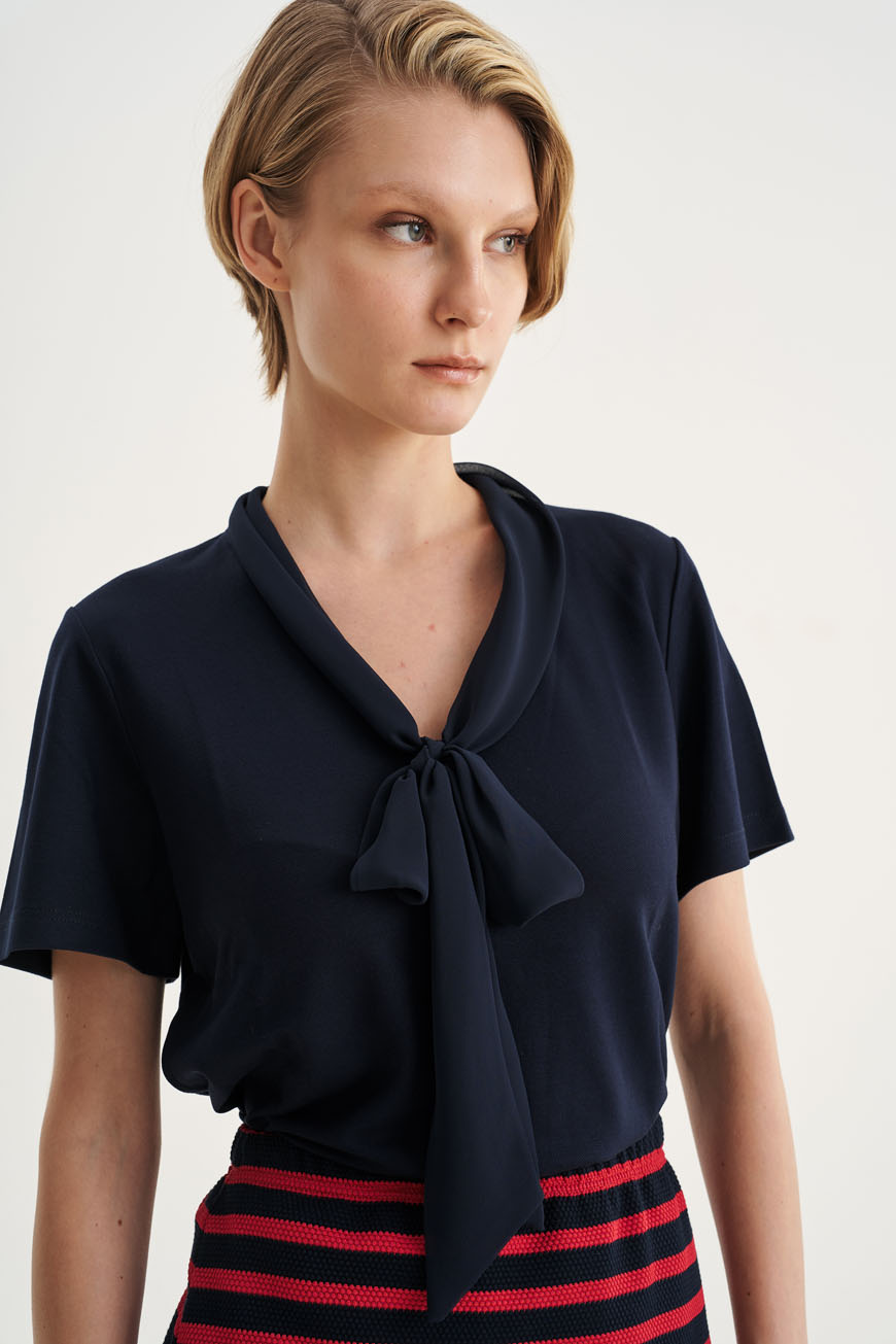 12603 Μπλούζα με δέσιμο μουσελίνα (3)