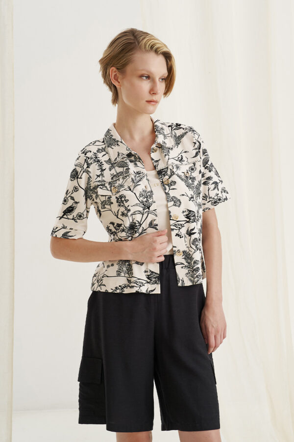 Ζακέτα με γιακά birds