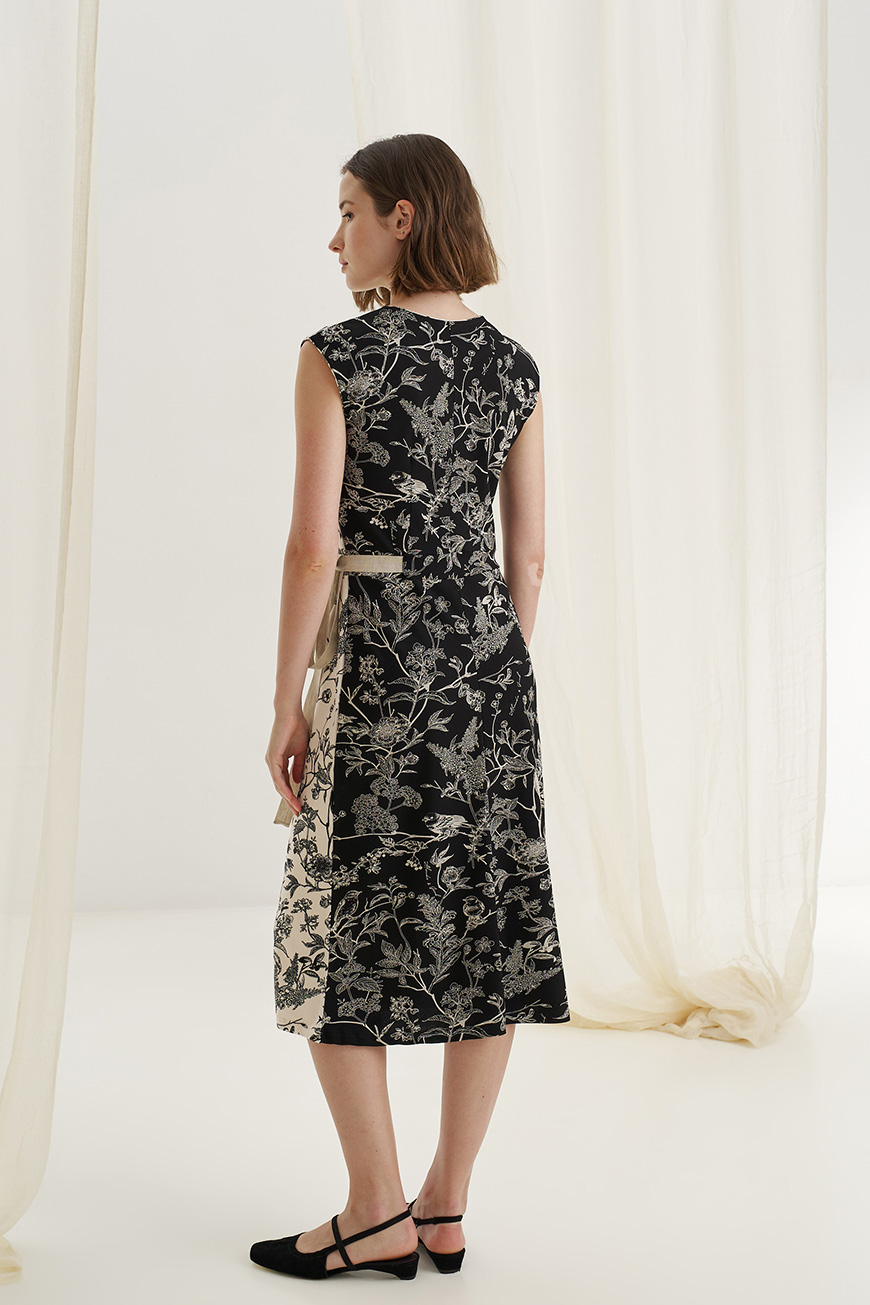 12613 Φόρεμα wrap με αντιθέσεις birds (5)