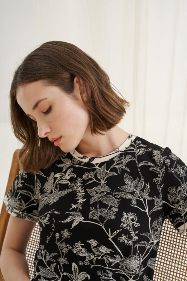 Μπλούζα με contrast birds