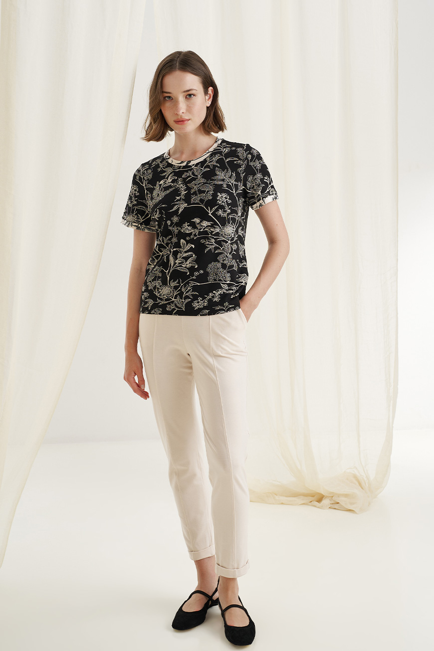 12615 Μπλούζα με contrast birds (4)