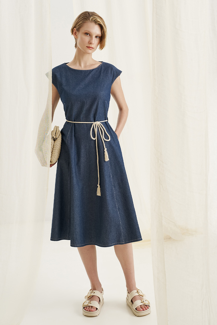 12637 Φόρεμα denim με τσέπες (3)