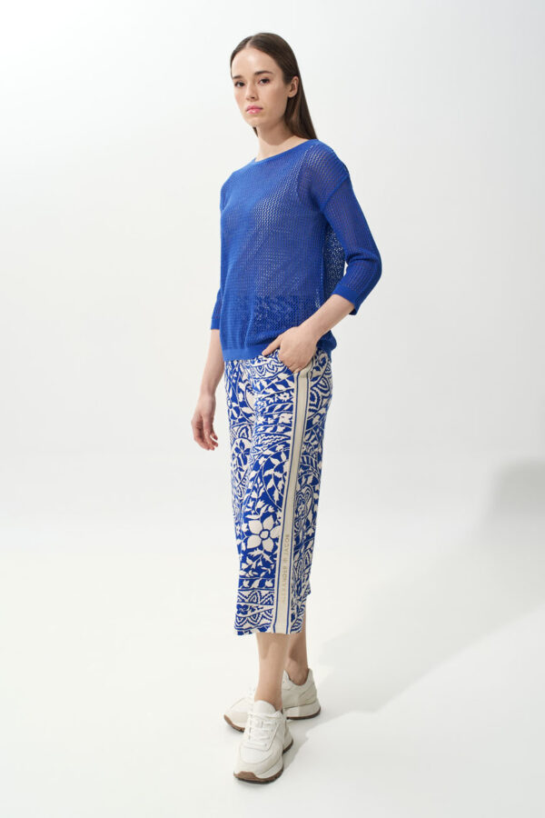 Ζιπ κιλότ με λαχούρ τύπωμα