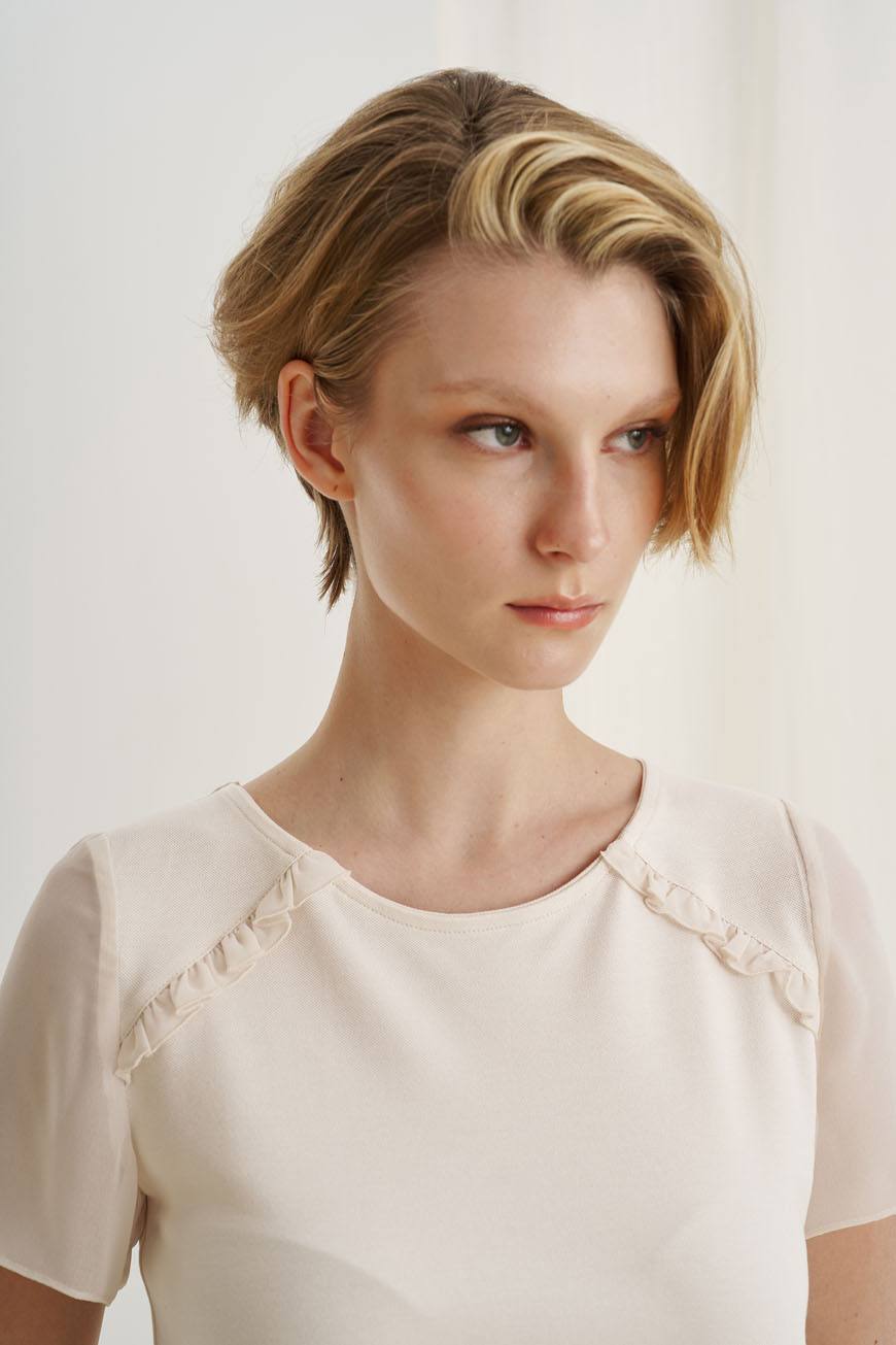 12676 Μπλούζα με μουσελίνα αντιθέσεις και βολάν (3)