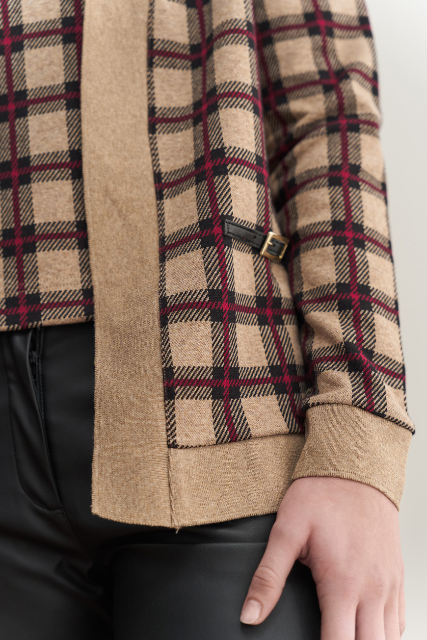 12725 Ζακέτα Ve tartan ζακάρ (2)