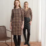 12730 Μπλούζα Ve tartan με δαντέλα (2)