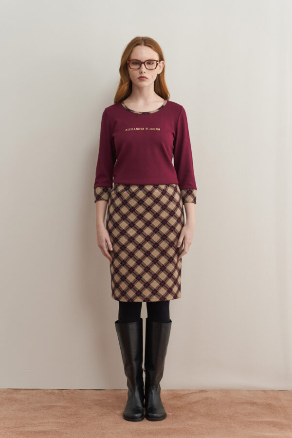 Φούστα tartan ζακάρ