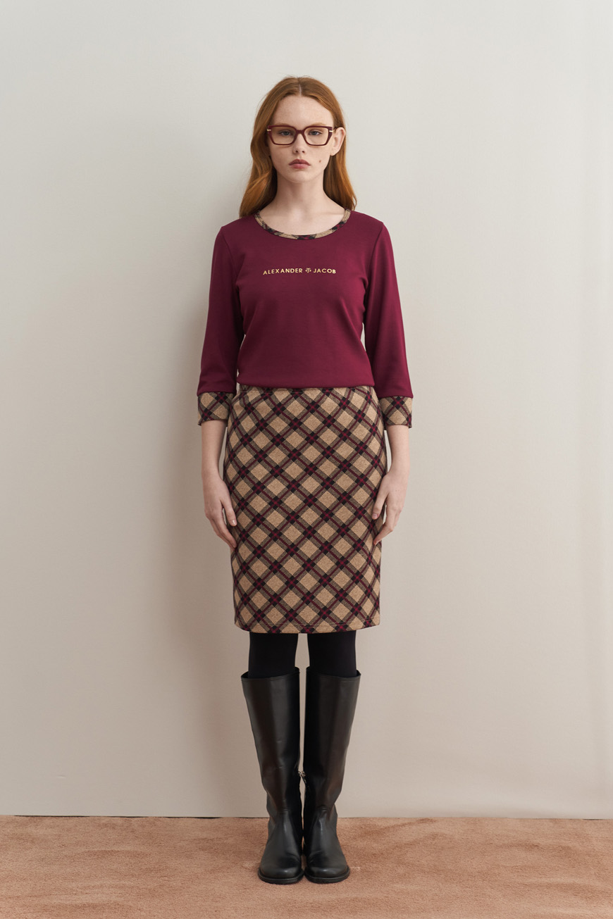 12731 Φούστα tartan ζακάρ (1)