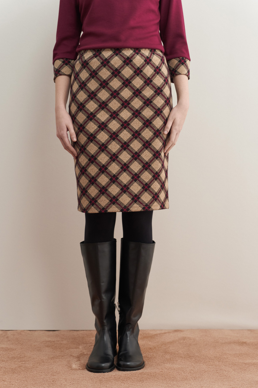 12731 Φούστα tartan ζακάρ (2)