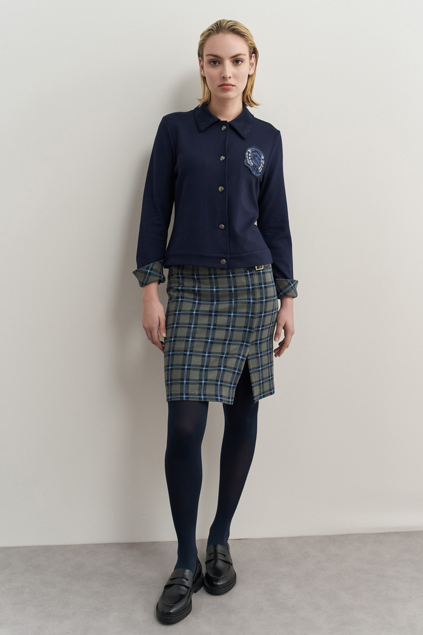 12732 Φούστα tartan ζακάρ με τόκα (1)