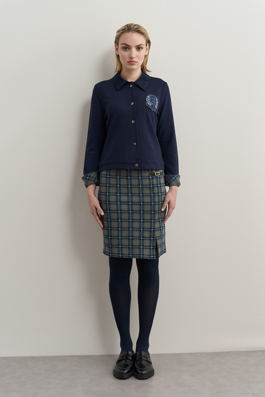 12732 Φούστα tartan ζακάρ με τόκα (5)