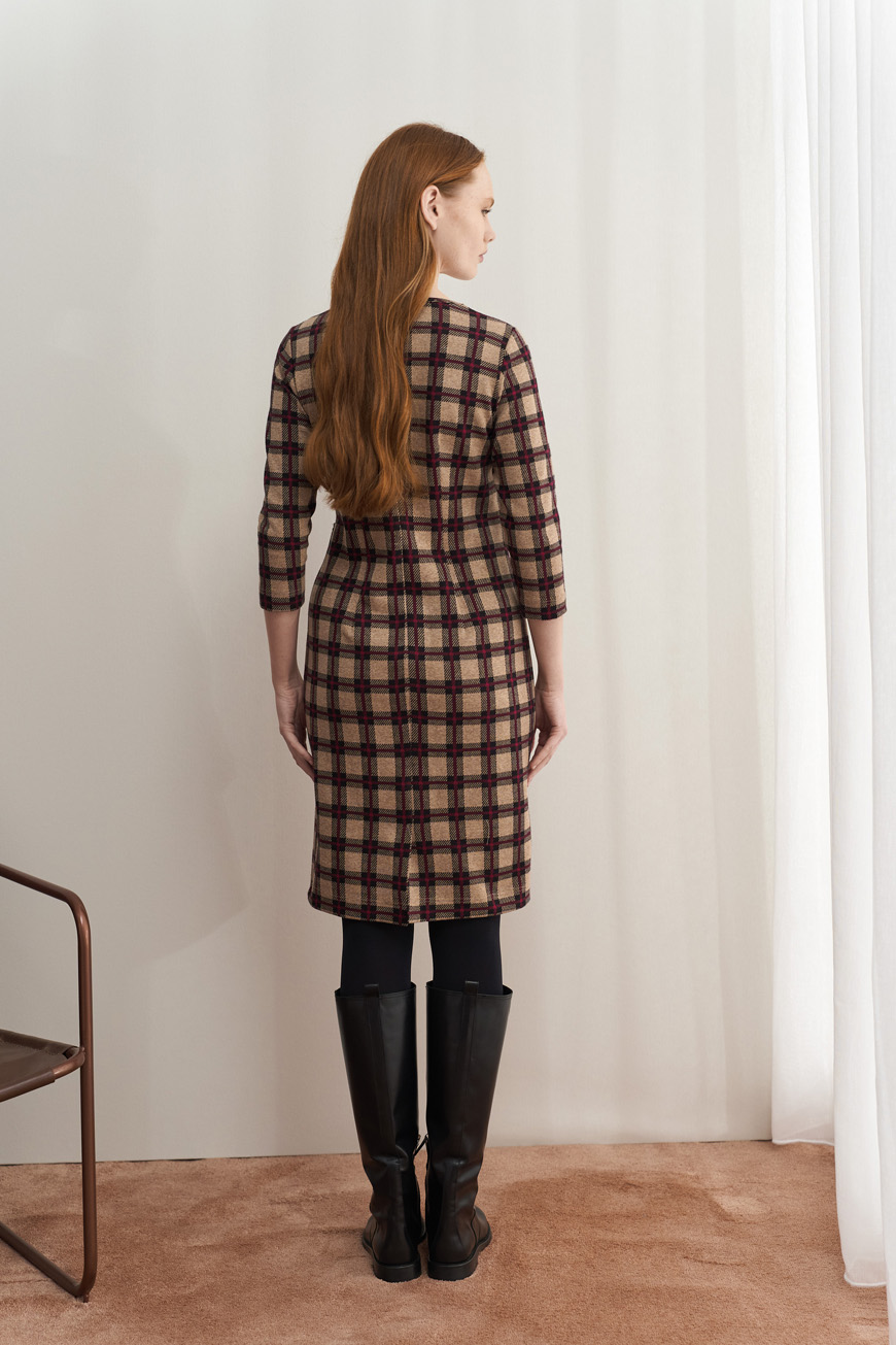 12733 Φόρεμα tartan ζακάρ με τόκα (5)