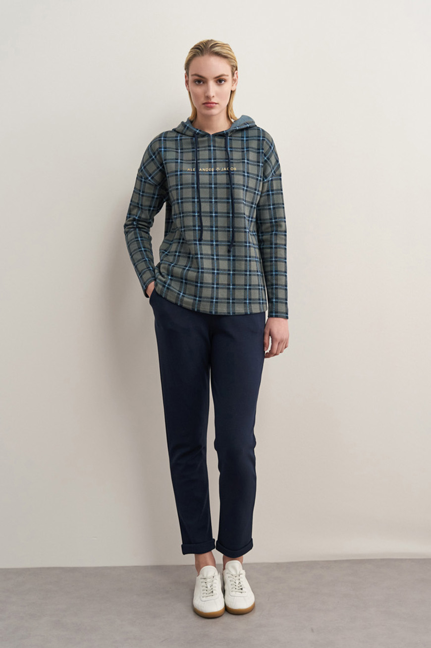 12735 Μπλούζα με κουκούλα tartan (2)