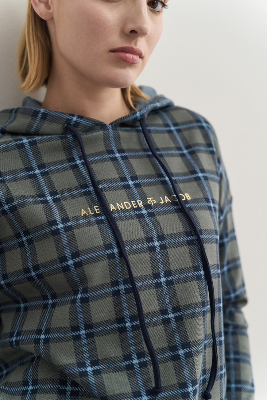 12735 Μπλούζα με κουκούλα tartan (4)