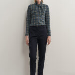 12736 Μπλούζα tartan με δέσιμο (2)