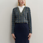 12737 Μπλουζοπουκάμισο tartan ζακάρ (1)