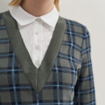 12737 Μπλουζοπουκάμισο tartan ζακάρ (2)