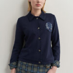 12738 Ζακέτα με αντίθεση κοτλέ γιακά (1)