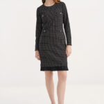 12745 Φόρεμα mini check με πλισέ (1)