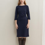 12749 Φόρεμα με πιετάκια στο πλάι (1)