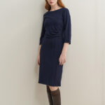 12749 Φόρεμα με πιετάκια στο πλάι (2)