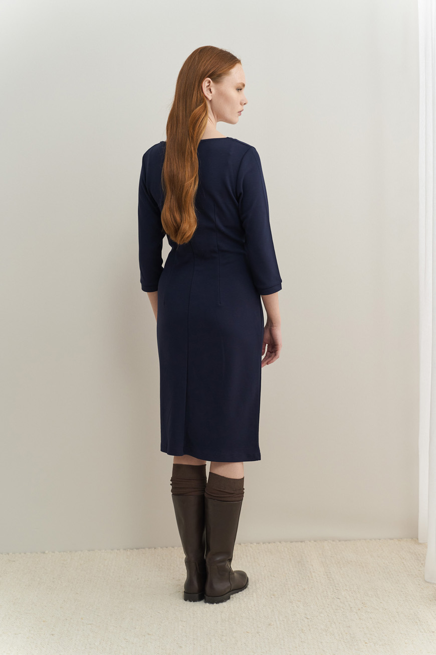 12749 Φόρεμα με πιετάκια στο πλάι (5)