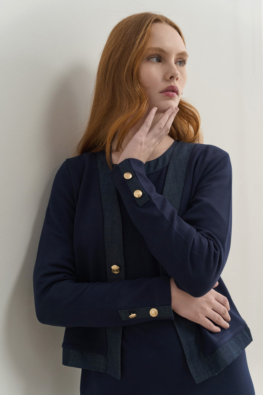 12760 Ζακέτα με denim λεπτομέρειες (1)